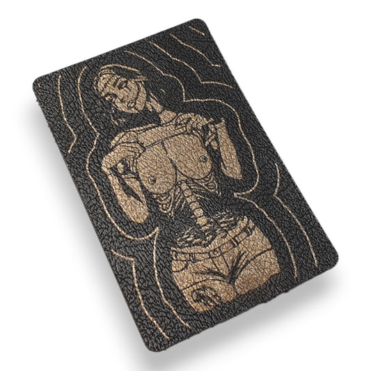 Zombie Girl - Faux Leather - 3'' x 2''