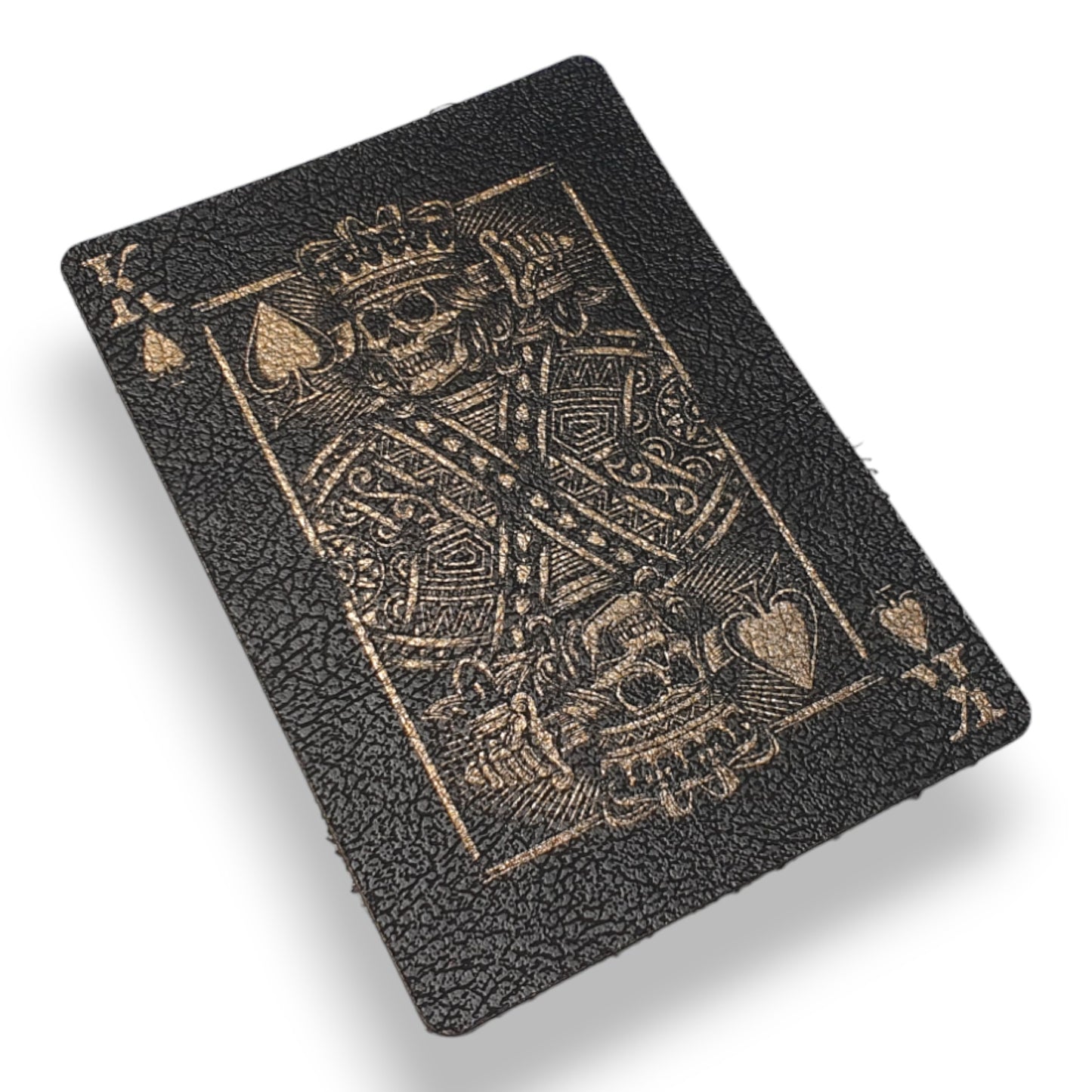 Skeleton King of Spades - Faux Leather - 2.5'' x 3.5''