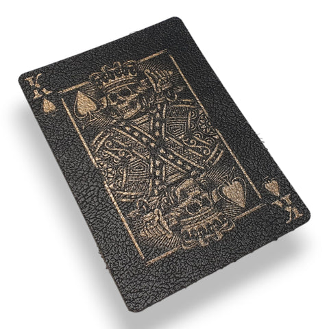 Skeleton King of Spades - Faux Leather - 2.5'' x 3.5''