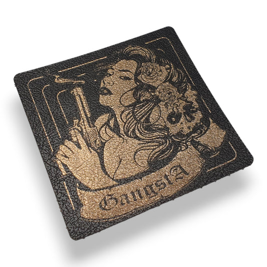 Gangsta Girl - Faux Leather - 3'' x 3''