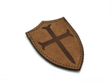 Crusader Shield - Leather - 3'' x 2''
