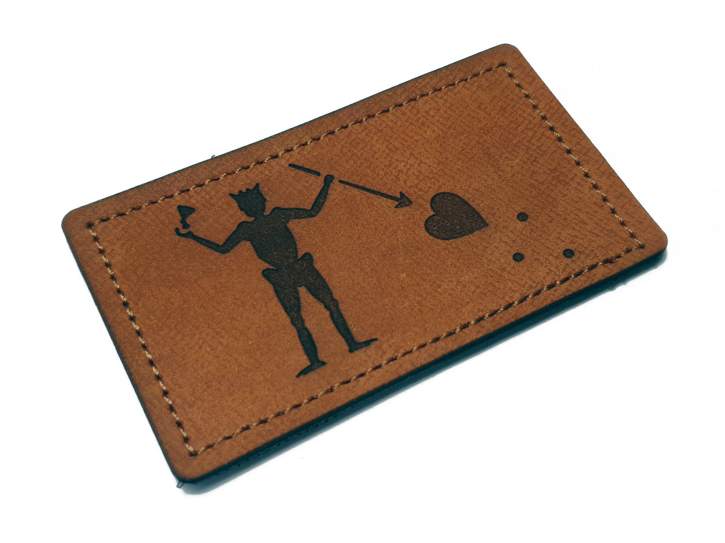 Blackbeard / Queen Ann's Revenge flag - Leather - 3.5'' x 2''