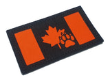 Canadian flag with K9 paw