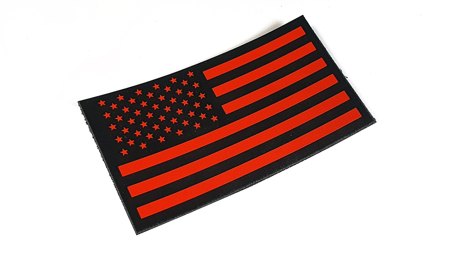 United States Flag - Orange / 3M™ Black reflective - Forward or Reverse - Printed