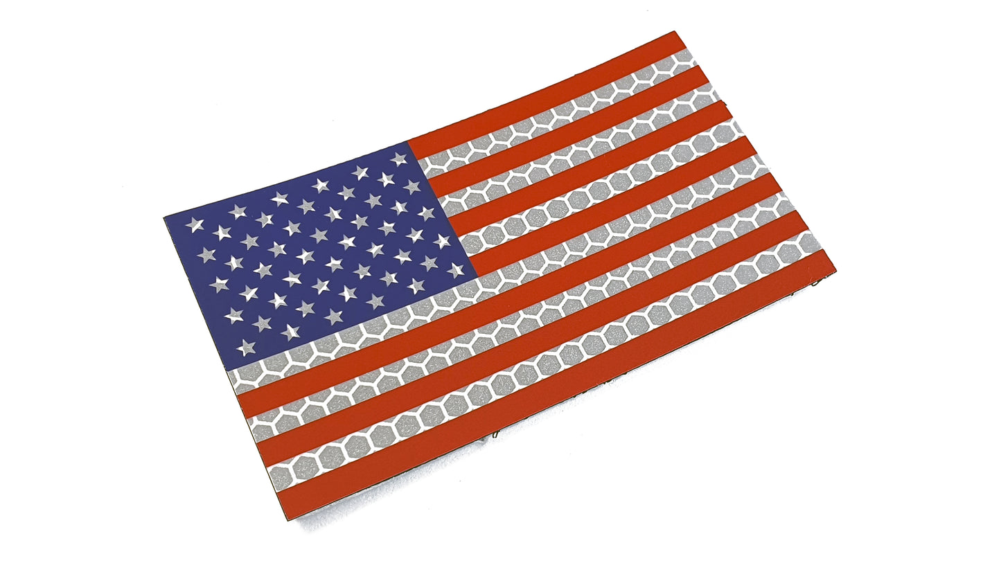 United States Flag - Full Colors / SOLAS reflective - Forward or Reverse - Printed