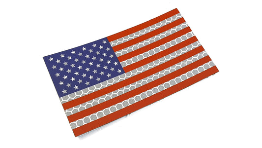 United States Flag - Full Colors / SOLAS reflective - Forward or Reverse - Printed